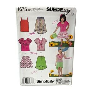Simplicity 1675 Girls Knit Top Bolero Skirt Sewing Pattern Size 7-14